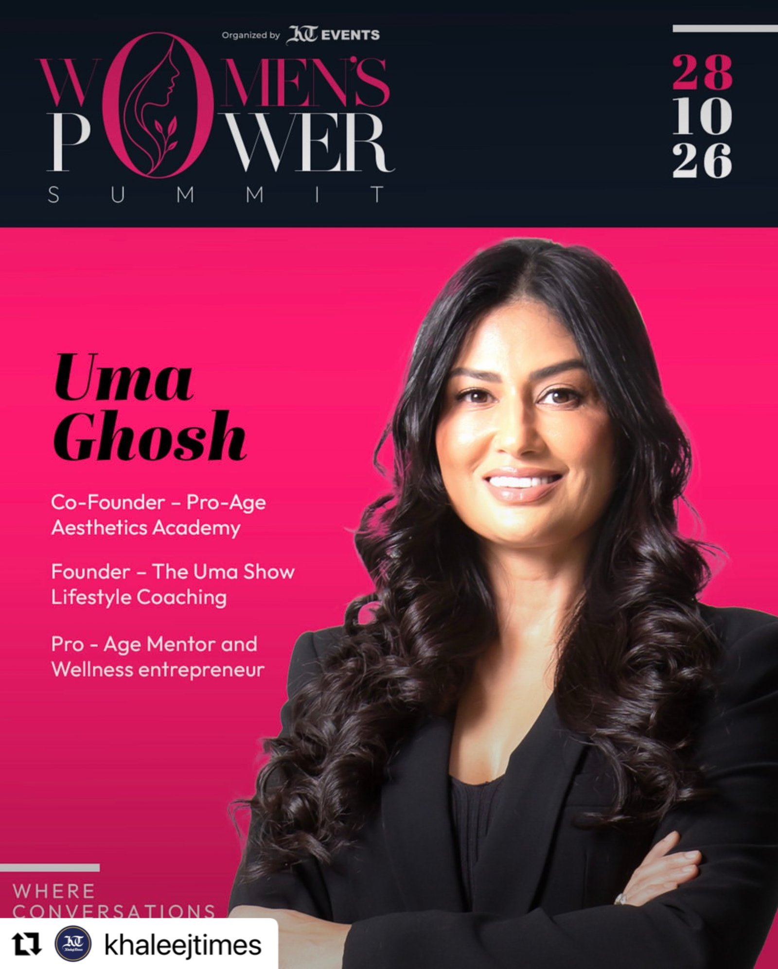 #Repost @khaleejtimes with @use.repost
・・・
We’re delighted to welcome Uma Ghosh (@umaghosh), Co-Founder of Pro-Age Aesth