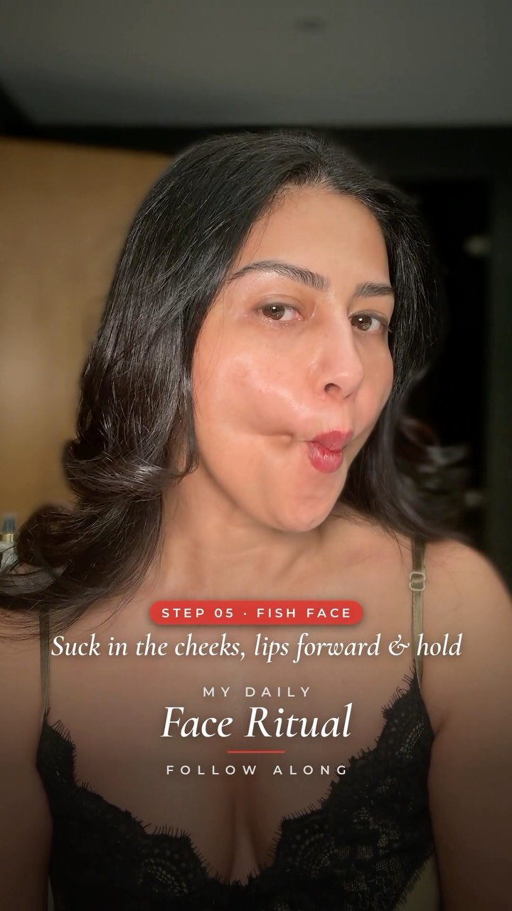 This is my daily face ritual, 13 simple moves from neck to forehead that I do every day. No tools, no fuss, just your ha